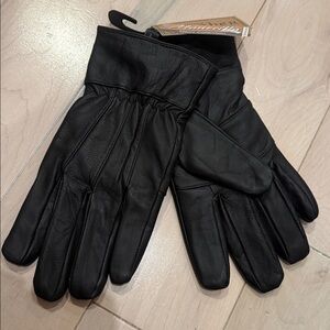 Genuine Leather Brown Gloves 💯 wool lined mens Medium